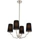 Sophia 4 Light 22 inch Polished Nickel Chandelier Ceiling Light in Black