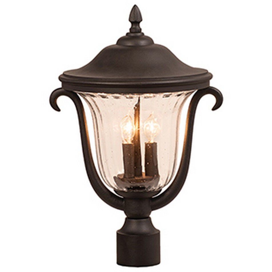 Santa Barbara Outdoor 3 Light 13 inch Textured Matte Black Hanging Lantern Ceiling Light