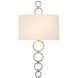 Carlyle Wall Sconce Wall Light in Champagne Silver Leaf, Off White