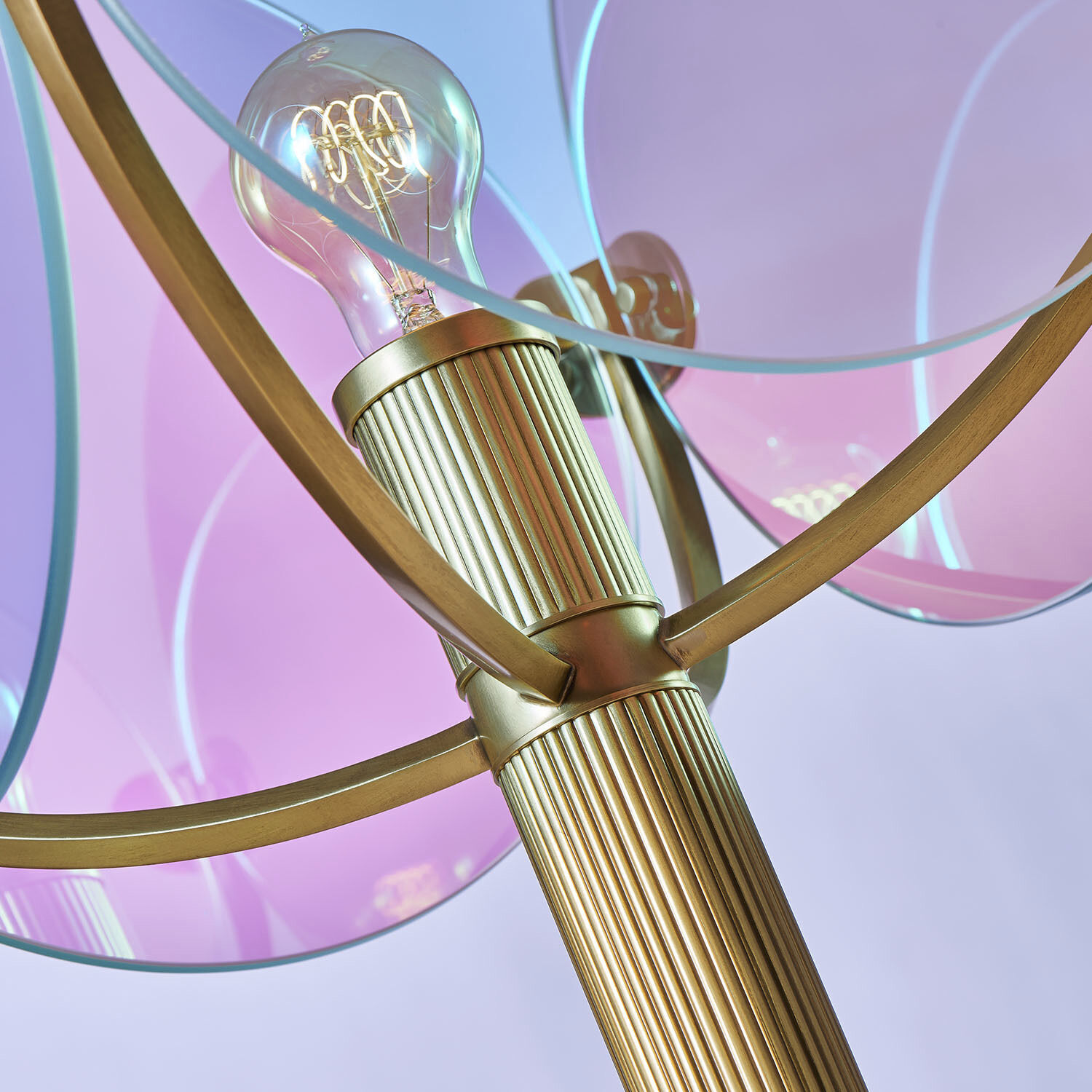 Chroma 28 inch 60.00 watt True Brass Table Lamp Portable Light