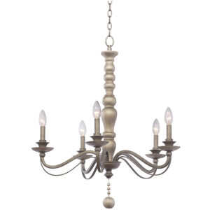 Colony 5 Light 27 inch Dune Silver Chandelier Ceiling Light