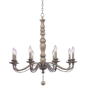 Colony 8 Light 32 inch Dune Silver Chandelier Ceiling Light