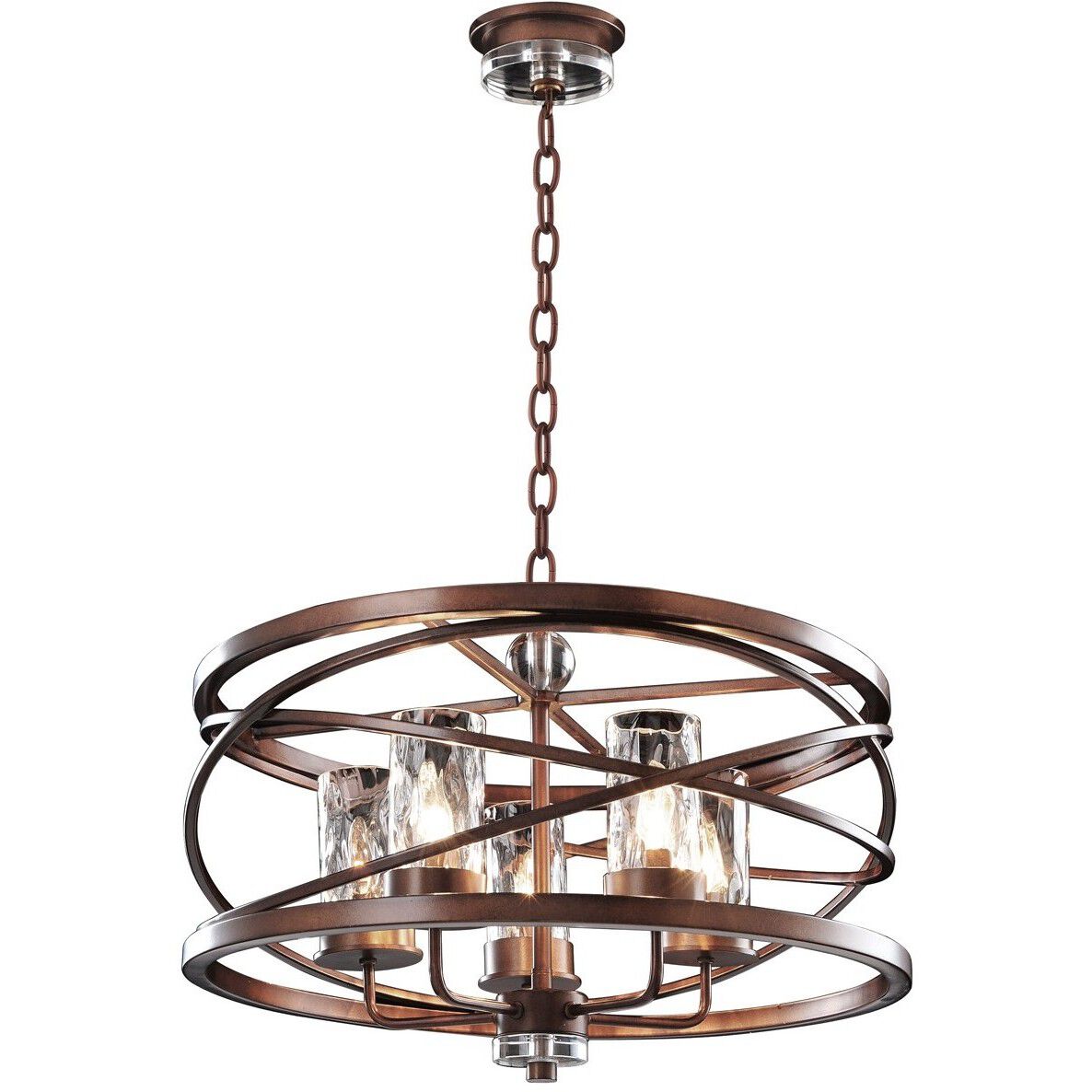 Eternity 5 Light 24 inch Etruscan Bronze Pendant Ceiling Light