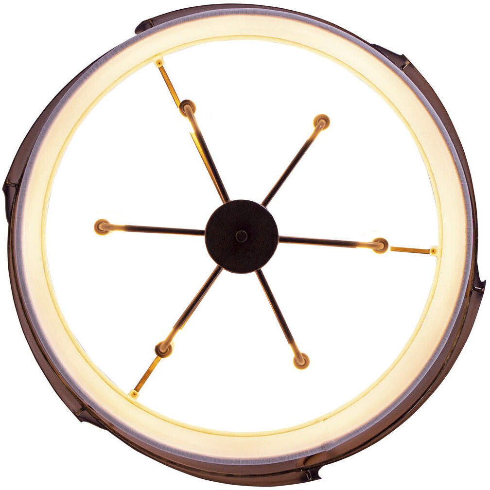 Midway 8 Light 28.5 inch Bright Gold Pendant Ceiling Light in White