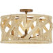 Soga 4 Light 20 inch Modern Gold and White Semi Flush Ceiling Light