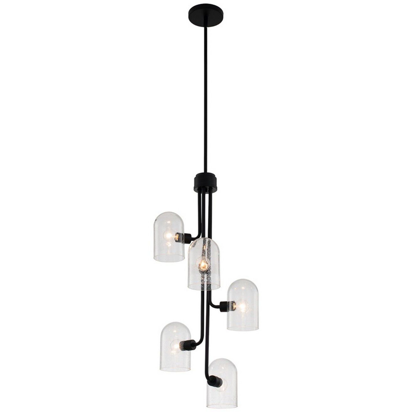 Cupola 5 Light 15 inch Matte Black Foyer Pendant Ceiling Light