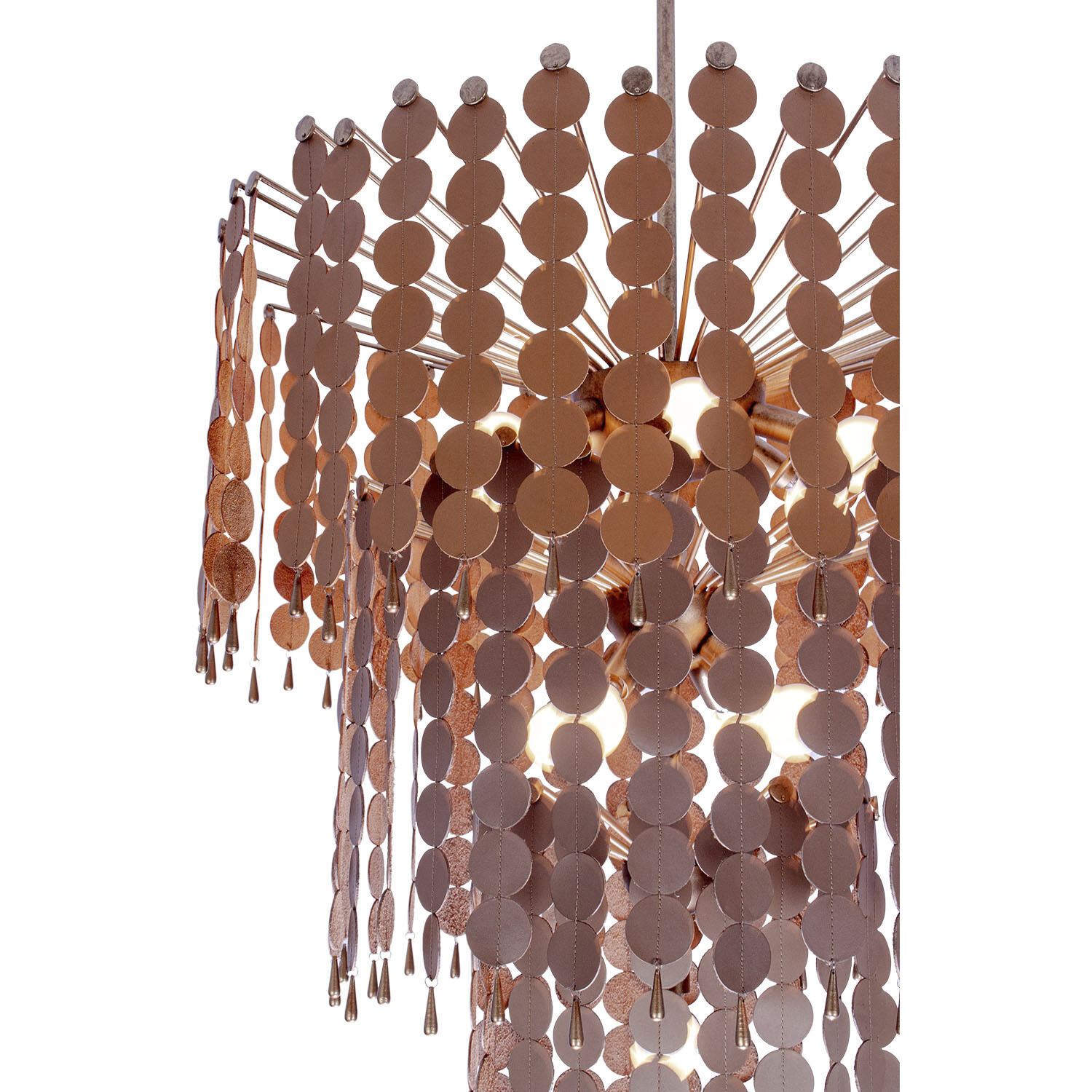 Pelt 11 Light 27 inch Pearlized Antique Brass Chandelier Ceiling Light