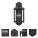 Lakewood Outdoor 3 Light 9 inch Aged Iron Wall Sconce Wall Light