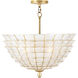Samal 4 Light 20 inch Oxidized Gold Leaf Convertible Pendant Ceiling Light