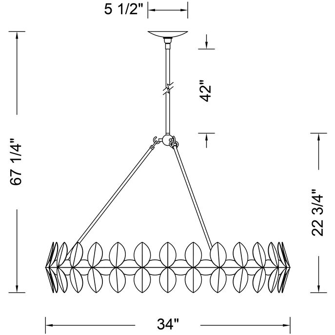 Vittoria 9 Light 34 inch Pearlized Antique Brass Chandelier Ceiling Light