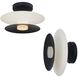 Fresno 10 inch White and Matte Black Flush Mount Wall Sconce Ceiling Light