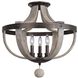 Harper 3 Light 20 inch Florence Gold Semi Flush Mount Ceiling Light