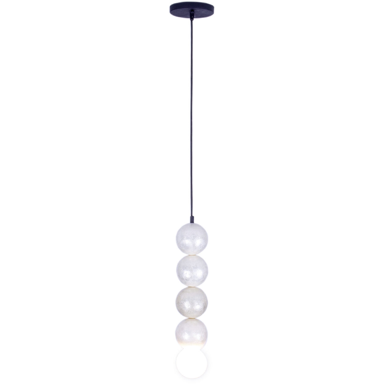 Pearls 1 Light 5 inch Matte Black Pendant Ceiling Light