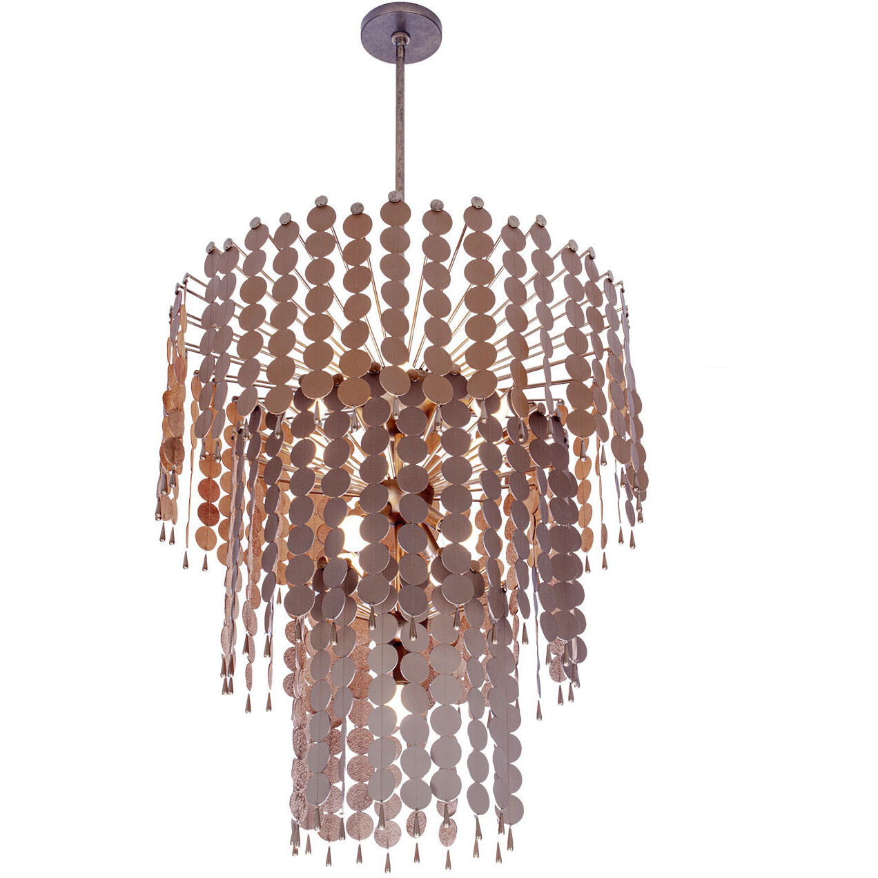 Pelt 11 Light 27 inch Pearlized Antique Brass Chandelier Ceiling Light