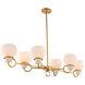 Ascher Island Linear Ceiling Light in Winter Brass