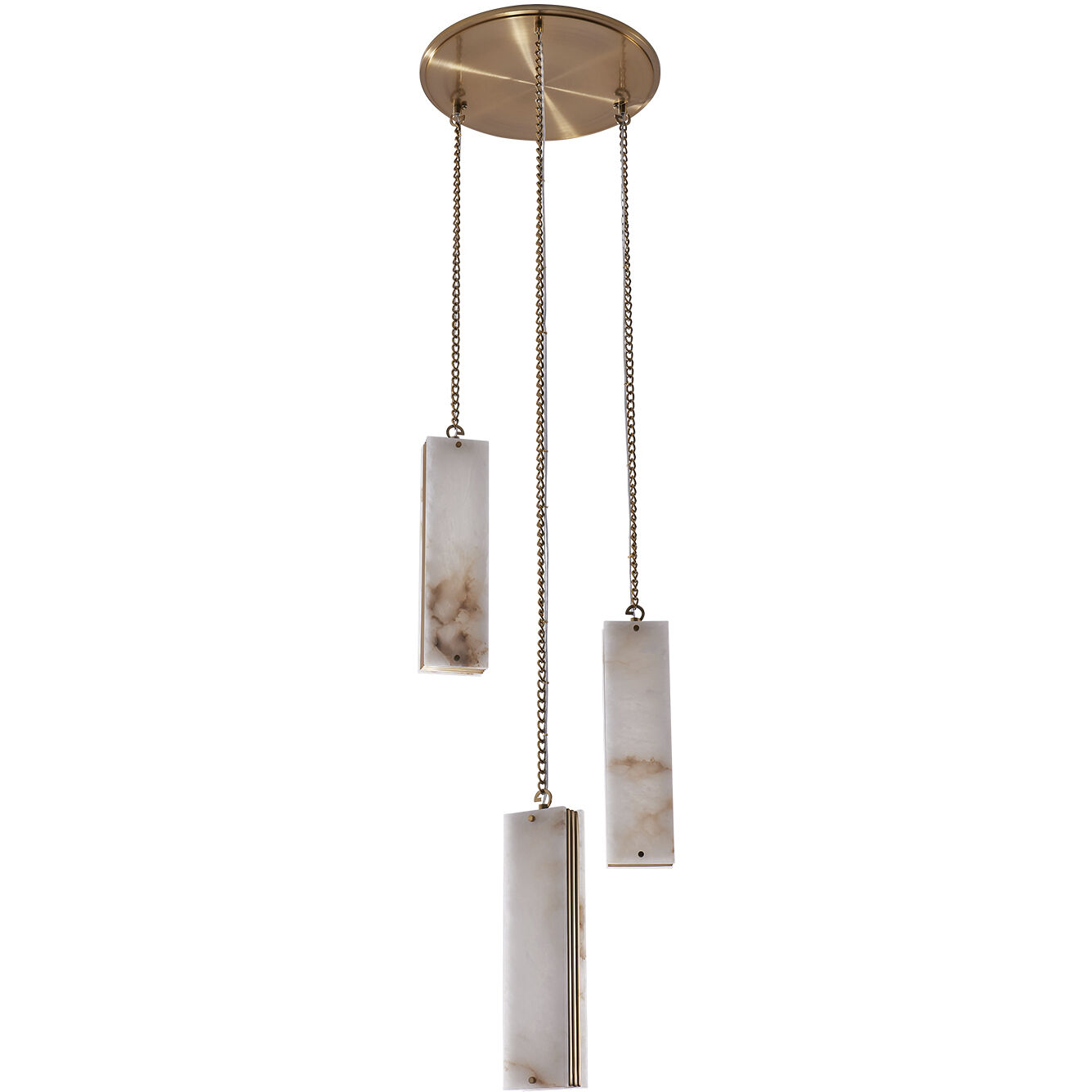 Vertical 18.25 inch Winter Brass Pendant Ceiling Light