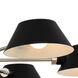 Bruno 6 Light 34 inch Matte Black with Polished Nickel Chandelier Ceiling Light
