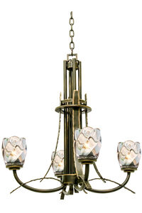 Penrith 4 Light 26 inch Antique Copper Chandelier Ceiling Light