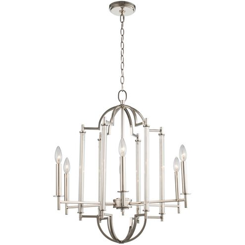 Provence 6 Light 25 inch Polished Nickel Chandelier Ceiling Light