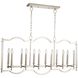 Provence Island Linear Ceiling Light in Polished Nickel