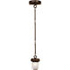 Newport 1 Light 7.5 inch Satin Bronze Mini Pendant Ceiling Light