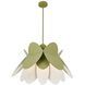 Flor 1 Light 26 inch White and Green Pendant Ceiling Light