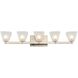 Weston LED 5 inch Glazed Nickel Bath Vanity Light Wall Light