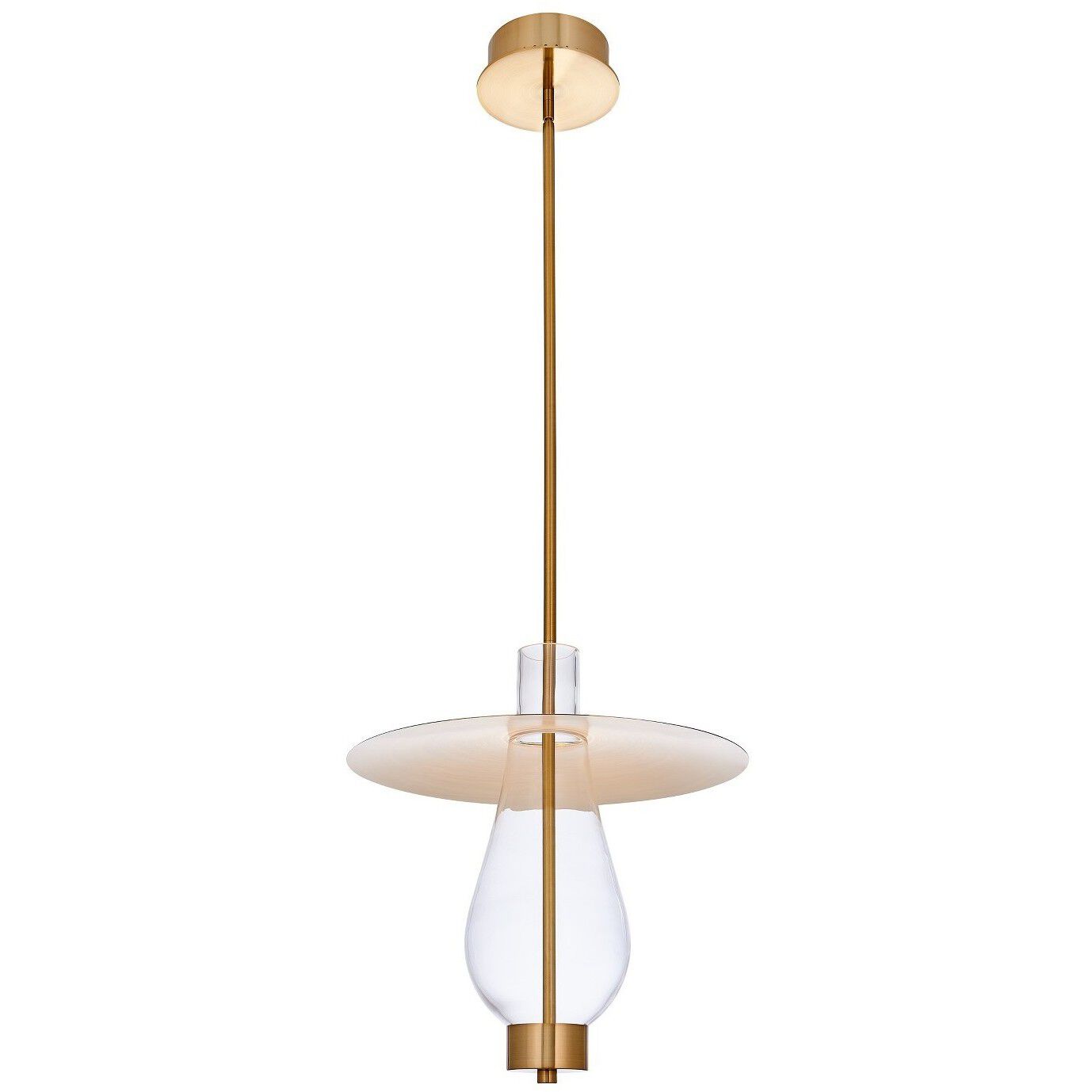 Hugo 16 inch Winter Brass Pendant Kitchen Pendant Ceiling Light