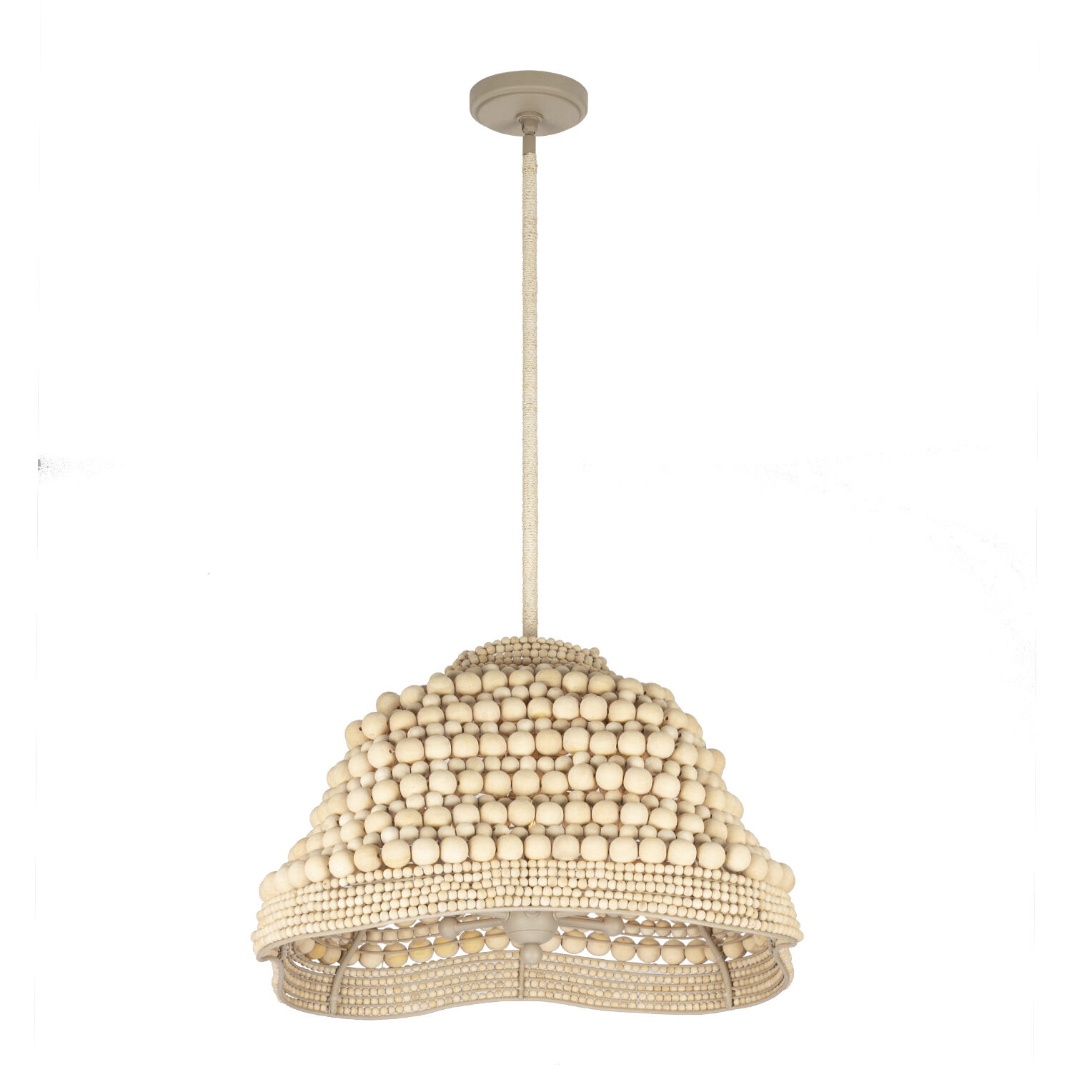 Coaxial 6 Light 26 inch Jute Pendant Ceiling Light