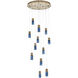 Kiriko LED 30 inch Winter Brass Chandelier Ceiling Light