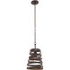 Tempest 1 Light 14 inch Bronze Gold Pendant Ceiling Light