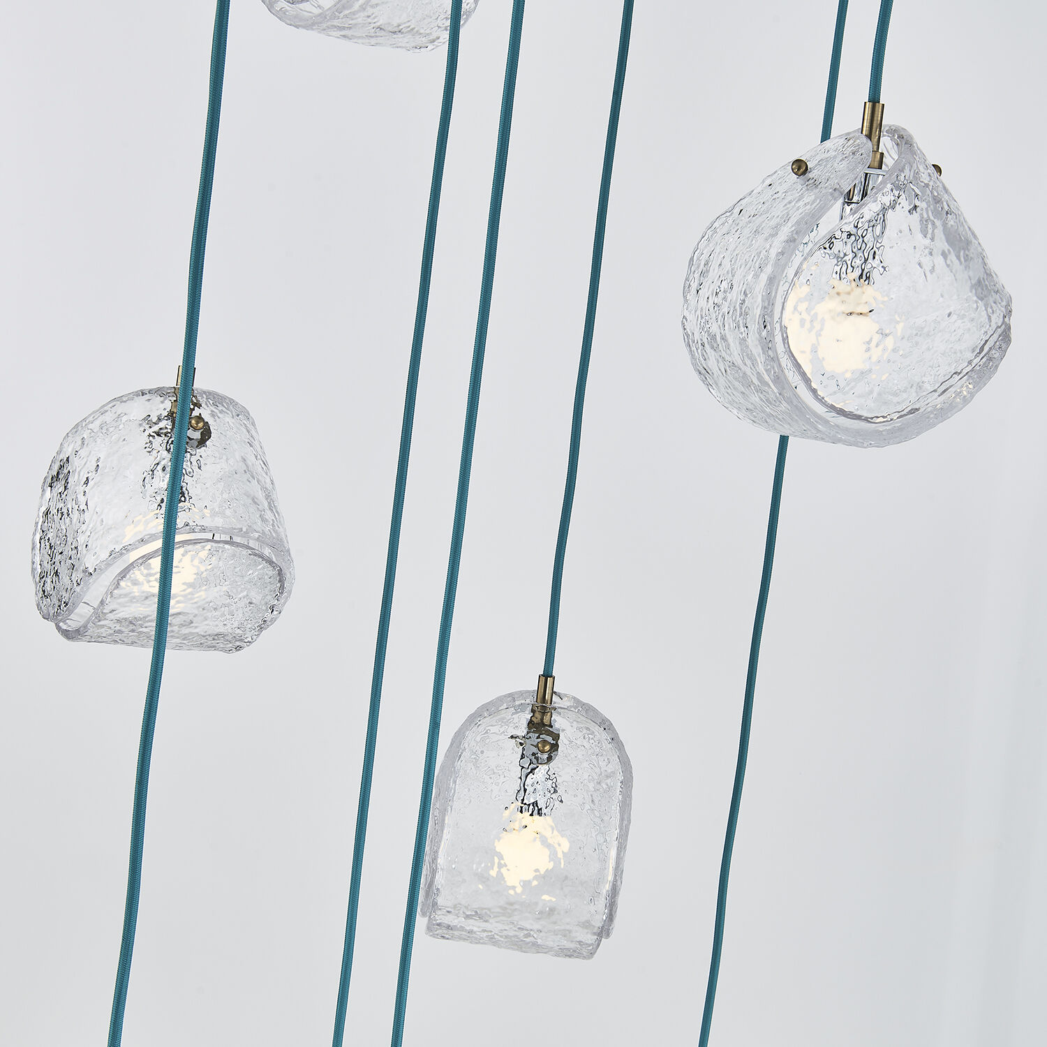 Pallina 9 Light 32 inch Winter Brass Chandelier Ceiling Light in Clear