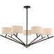 Tahoe 7 Light 38 inch Matte Black with Polished Nickel Chandelier Pendant Ceiling Light