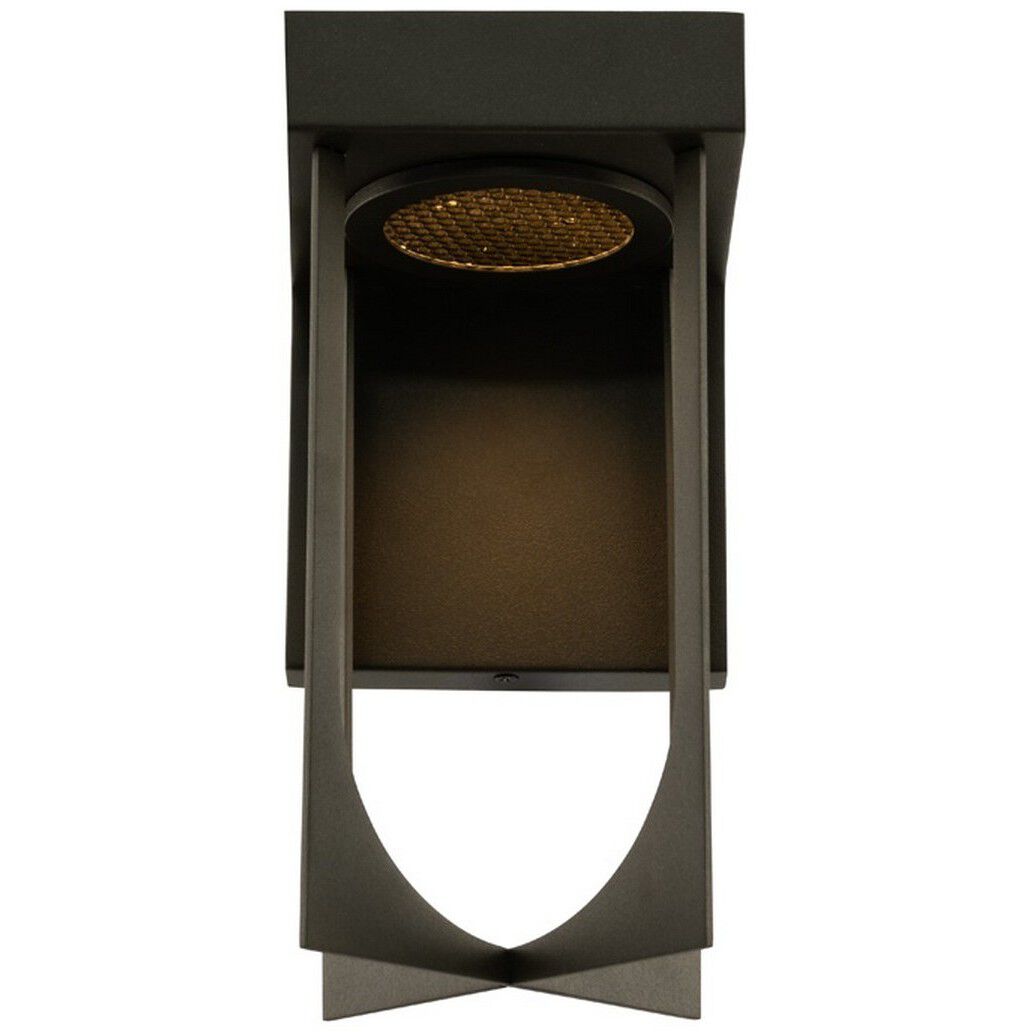 Optika Outdoor LED 10 inch Matte Black Outdoor Wall Sconce