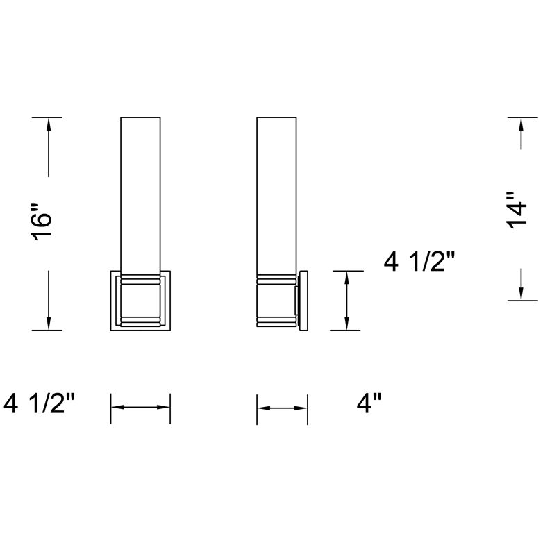 Kiriko LED 4.5 inch Winter Brass ADA Wall Sconce Wall Light