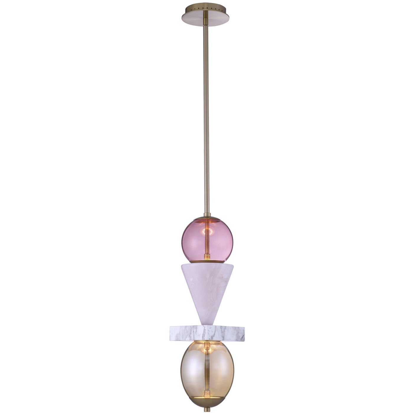 Demi 6.25 inch Winter Brass Pendant Ceiling Light