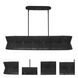 Madura Island Linear Ceiling Light in Matte Black