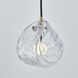 Pallina 1 Light 6 inch Winter Brass Pendant Ceiling Light in Clear