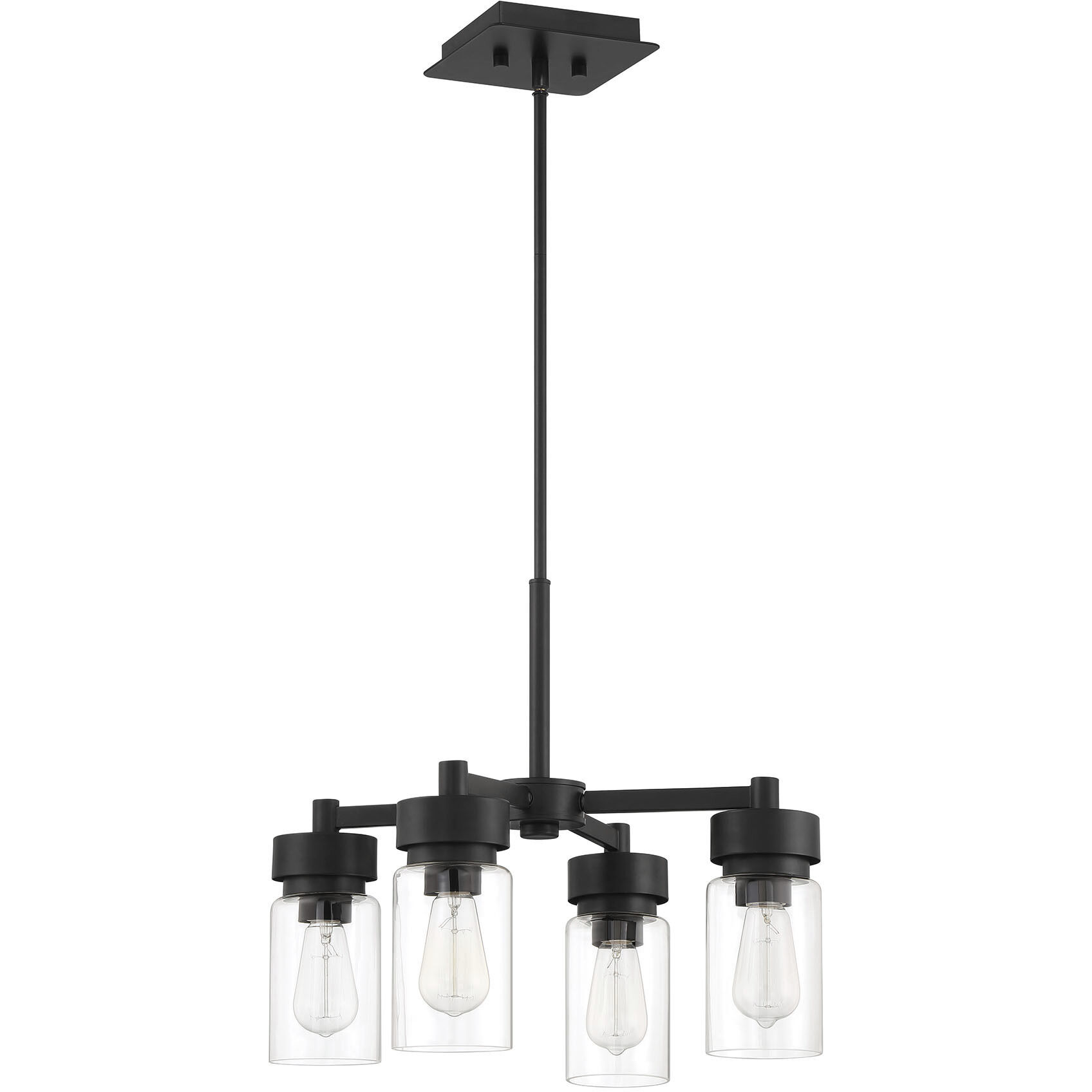 Bennet 4 Light 20 inch Midnight Outdoor Chandelier