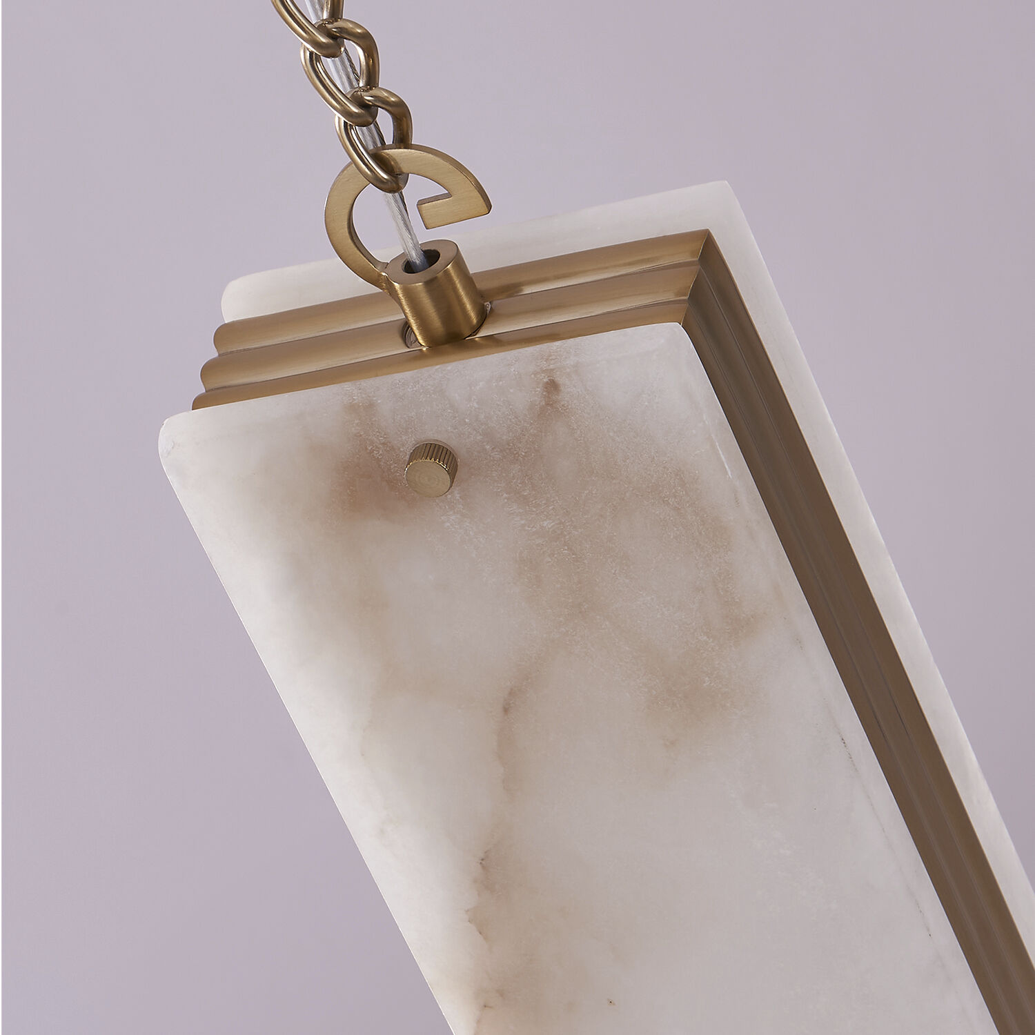 Vertical 27.5 inch Winter Brass Pendant Ceiling Light