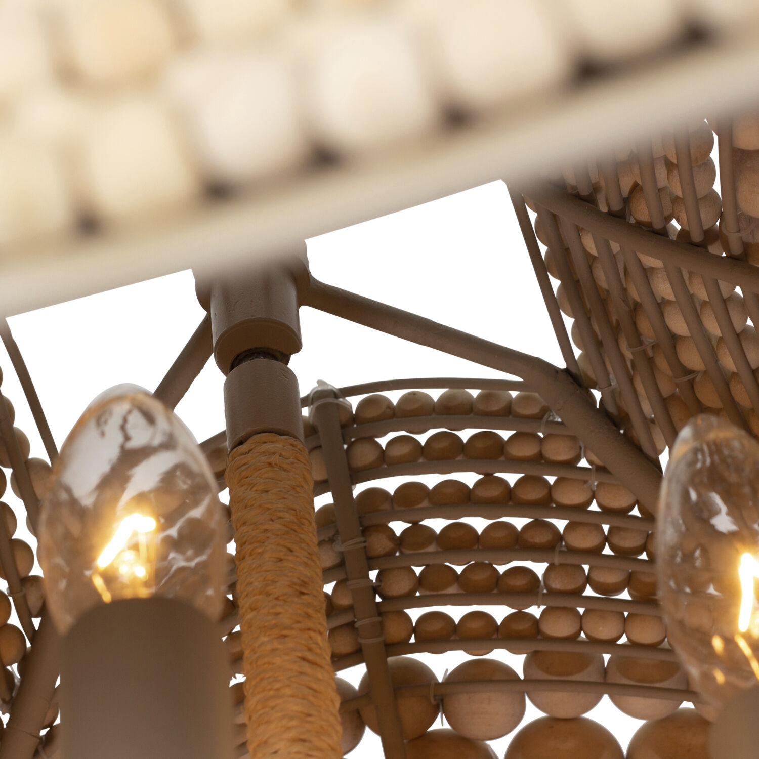 Coaxial 6 Light 26 inch Jute Pendant Ceiling Light