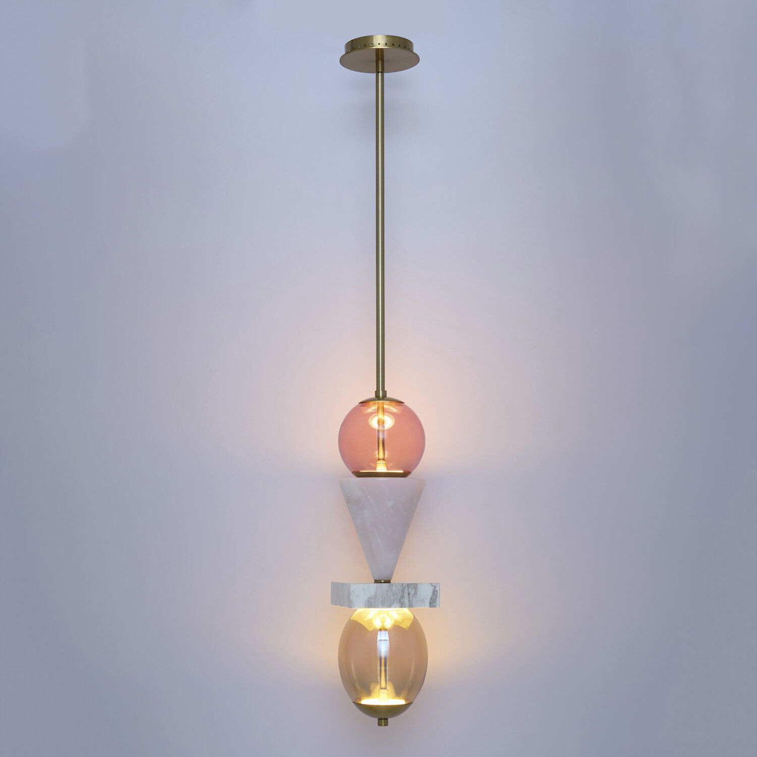 Demi 6.25 inch Winter Brass Pendant Ceiling Light