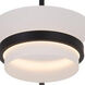 Anel 32 inch Matte Black Chandelier Ceiling Light