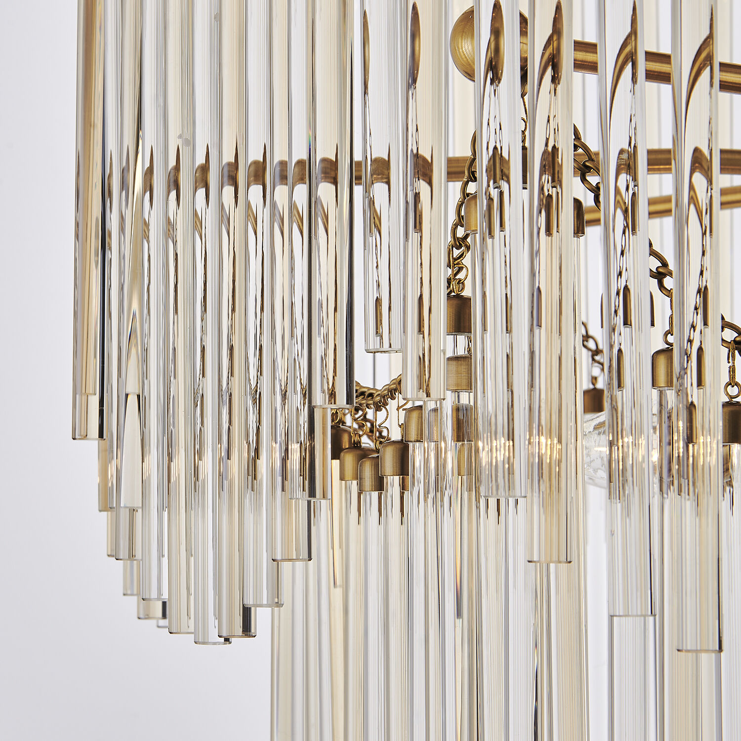 Adorn 40 Light 35.75 inch Vintage Brass Chandelier Ceiling Light