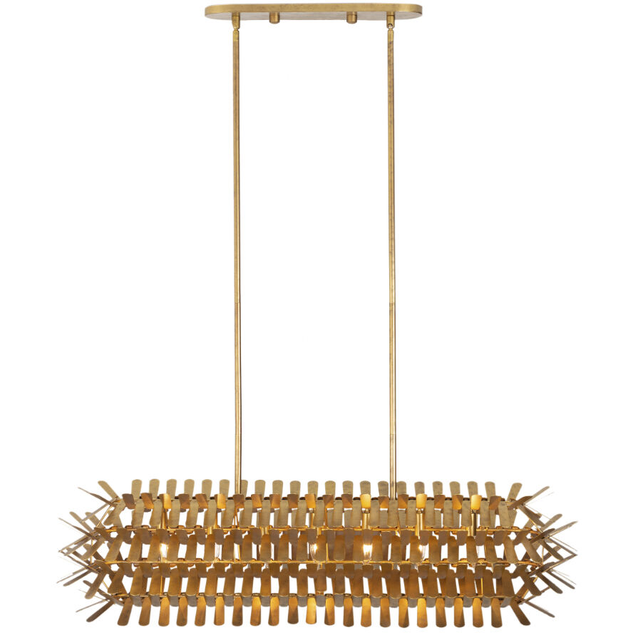 Spur Island Light Ceiling Light in Oxidized Gold Leaf