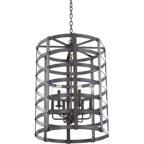 Townsend 6 Light 20 inch Vintage Iron Hanging Lantern Ceiling Light