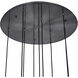 Pallina 9 Light 32 inch Satin Black Nickel Chandelier Ceiling Light in Smoked
