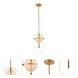 Lennox 1 Light 9 inch New Brass Mini Pendant Ceiling Light