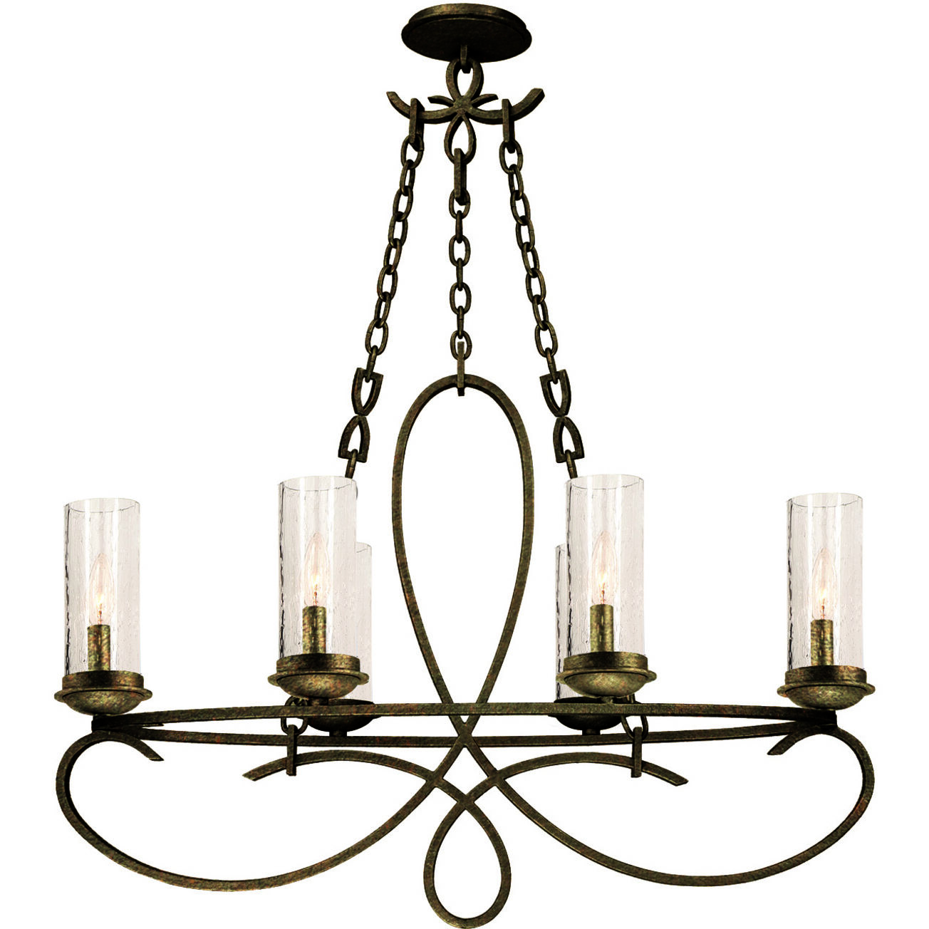Grayson 6 Light 34 inch Heirloom Bronze Chandelier Ceiling Light in Hierloom Bronze