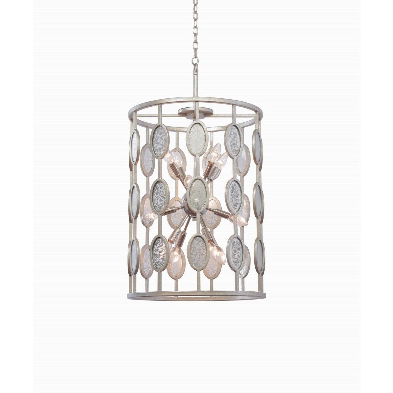 Palomar 12 Light 19 inch Vintage Silver Leaf Foyer Ceiling Light